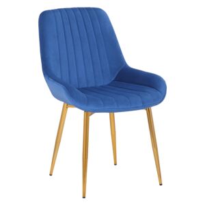 Židle, modrá/gold chrom-zlatý, PERLOS