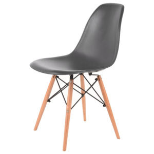 Moderní jídelní židle v ergonomickém tvaru v tmavě šedé barvě KN002
