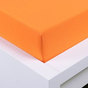 XPOSE® Jersey prostěradlo Exclusive - oranžové 160x200 cm