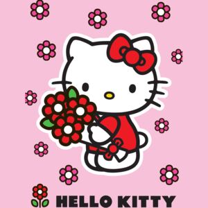 Vopi Hello Kitty Red flowers růžový