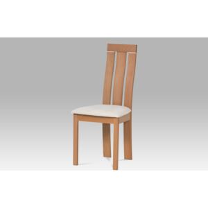 Jídelní židle BC-3931 BUK3 masiv buk, barva buk, látka krémová