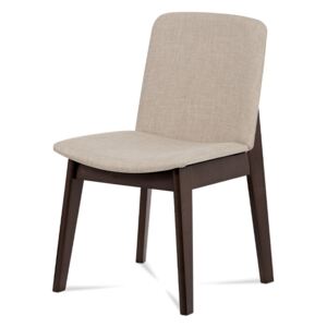 Jídelní židle BC-3915 WAL masiv buk, barva ořech, látka krémová