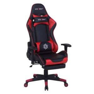 Kancelářská černo-červená židle s nastavitelnou výškou VICTORY