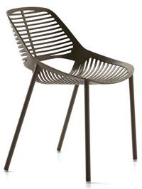 Fast Hliníková jídelní židle Niwa, Fast, 51x51x78 cm, lakovaný hliník barva metallic grey