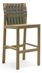 Roda Barová židle Network, Roda, 50x50x112 cm, rám teak, pásový výplet barva dle vzorníku, bez sedáku
