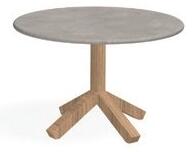 Roda Teakový konferenční stolek Root, Roda, kulatý 67x45 cm, teakový rám, kamenná deska barva dle vzorníku