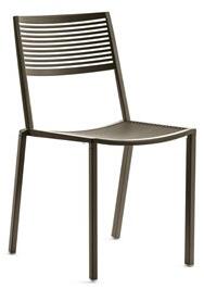 Fast Hliníková stohovatelná jídelní židle Easy, Fast, 46x56x81 cm, lakovaný hliník barva pearly gold