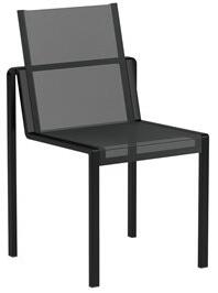 Royal Botania Jídelní židle stohovatelná Alura, Royal Botania, rám lakovaný hliník barva anthracite, výplet Batyline barva černá black