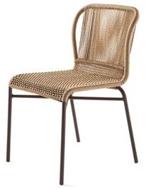 Varaschin Jídelní židle stohovatelná Cricket, Varaschin, 46x56x82 cm, rám hliník barva dle vzorníku, výplet lanko barva dle vzorníku, bez sedáku