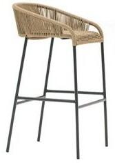 Varaschin Barová židle vyšší Cricket, Varaschin, rám hliník barva dle vzorníku, výplet lanko barva dle vzorníku, bez sedáku