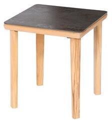 Barlow Tyrie Teakový odkládací boční stolek Monterey, Barlow Tyrie, čtvercový 50x50x55 cm, rám teak, deska keramika barva Frost