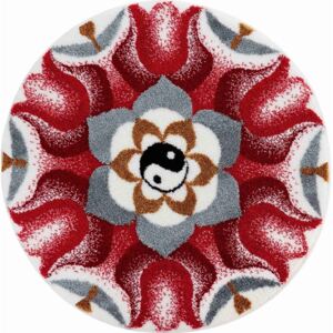 GRUND HARMONIE PROTIKLADŮ Mandala kruhová červená průměr 80 cm