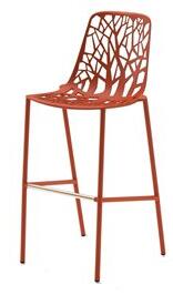 Fast Hliníková barová židle s vysokou zádovou opěrkou Forest, Fast, 48x56x117 cm, lakovaný hliník barva dle vzorníku