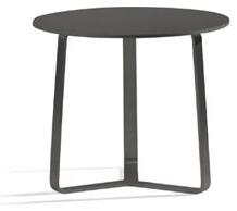 Manutti Hliníkový odkládací boční stolek Giro, Manutti, kulatý 48x41 cm, rám hliník bílá