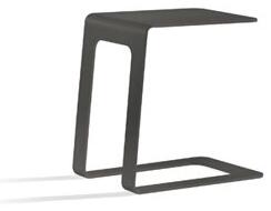 Manutti Hliníkový odkládací boční stolek Lina, Manutti, 44x32x44 cm, rám hliník barva šedočerná lava