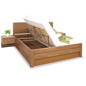 Zvýšená postel Concepta 2, s úložným prostorem, masiv buk