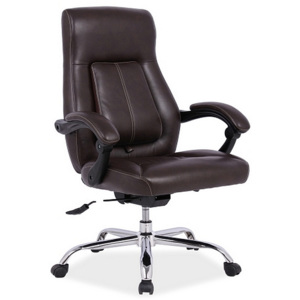 Kancelářská židle EMPLOYER, 112-117x68x50x46-51, hnědá