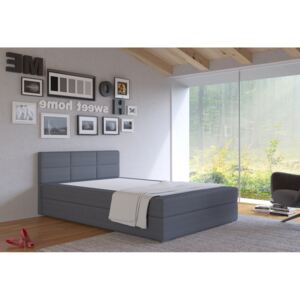 Americká postel boxspring CS89011, s matrací a úložným prostorem, tmavě šedá, 120x200 cm