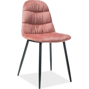 Jídelní čalouněná židle VEDIS růžová