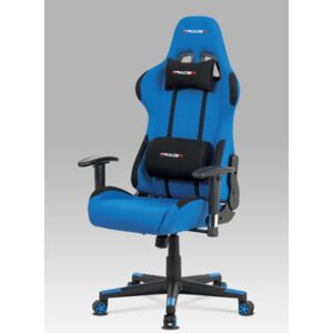 Autronic - Kancelářská židle, modrá látka, houpací mech., plastový kříž - KA-F05 BLUE