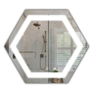 Zrcadlo Hexagon H LED (50x58)