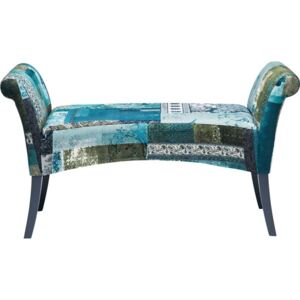 KARE DESIGN Modrá čalouněná lavice Motley