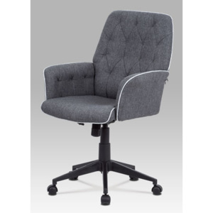 Autronic Kancelářská židle, šedá látka, plastový kříž, plastová kolečka KA-E560 GREY