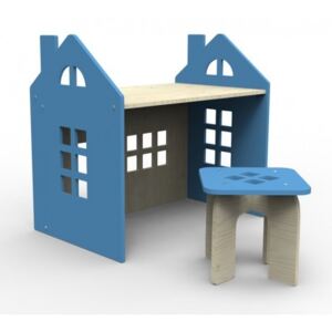Dětský psací stůl domeček barva: Modrá