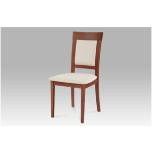 Jídelní dřevěná židle PIAZZA – třešeň, krémový potah
