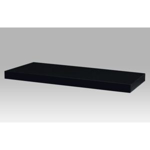 Nástěnná polička 60 cm v černé barvě s vysokým leskem P-020 BK
