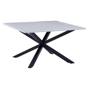 Konferenční stůl 80x80 cm s deskou z pravého mramoru a netradiční podnoží DO235