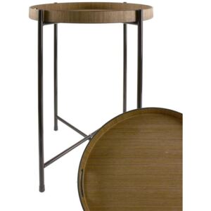 Servírovací stolek Brick, 50 cm, tmavé dřevo