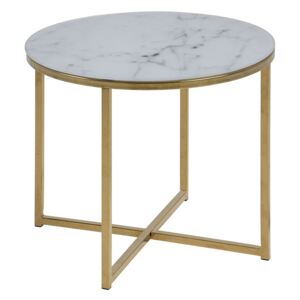 Konferenční stolek kulatý Alma, 50 cm, zlatá