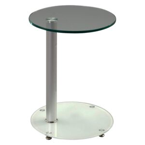 Odkládací / noční stolek Sol, 38 cm, bílá/čirá