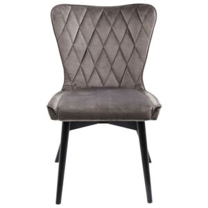 Marshall Velvet stolička šedá/čierna