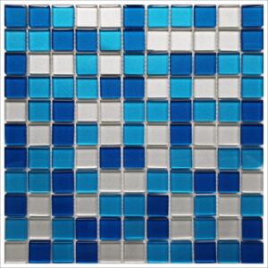 Obklad mozaika stříbrno modrá mix Silver blue mix 300x300x6mm