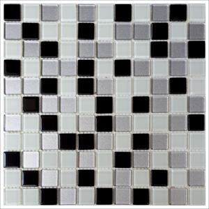 Obklad mozaika bílá černá stříbrná mix White black silver mix 300x300x4mm
