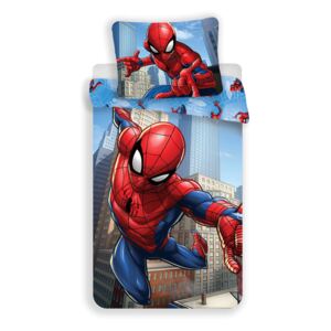 Jerry Fabrics Dětské jemné povlečení se zipem z mikrovlákna 140x200 - Spiderman blue