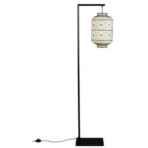 Černo bílá vzorovaná stojací lampa DUTCHBONE MING 157 cm