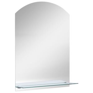 Nástěnné zrcadlo Porssch s policí - tvrzené sklo | 20x40 cm