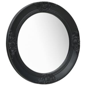 Nástěnné zrcadlo Seall - barokní styl - černé | 50 cm