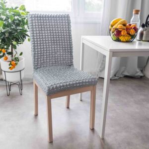 M&K Napínací potah na židli MARCO - světle šedý, 2 ks sedák 44x44cm, opěradlo 65cm