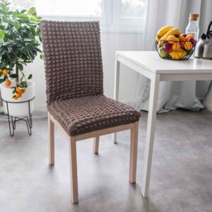 M&K Napínací potah na židli MARCO - hnědý, 2 ks Sedadlo 44 × 44 cm Opěradlo 44 × 65 cm