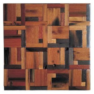 Dřevěná lodní mozaika - obkladová dlaždice 30 x 30 cm_model SHW 3124