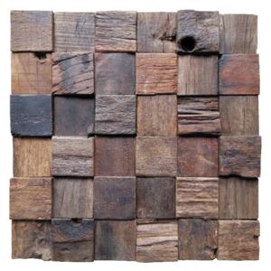 Dřevěná lodní mozaika - obkladová dlaždice 30 x 30 cm_model SHW 3267