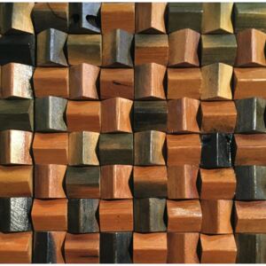 Dřevěná lodní mozaika - obkladová dlaždice 30 x 30 cm_model SHW 3160