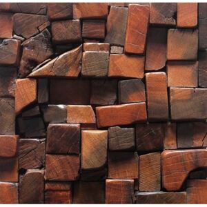 Dřevěná lodní mozaika - obkladová dlaždice 30 x 30 cm_model SHW 3281