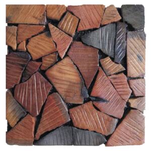 Dřevěná lodní mozaika - obkladová dlaždice 30 x 30 cm_model SHW 3264