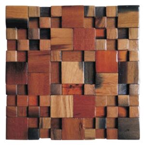 Dřevěná lodní mozaika - obkladová dlaždice 30 x 30 cm_model SHW 3125