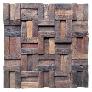 Dřevěná lodní mozaika - obkladová dlaždice 30 x 30 cm_model SHW 3227